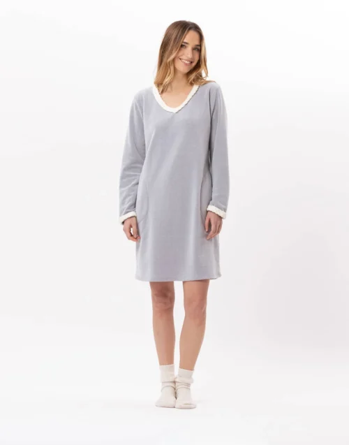 Robe En Micropolaire DOUCE 840 Gris Chine