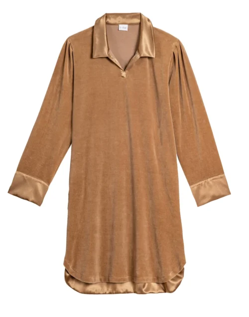 Robe En Velours VELVET 840 Dore -Pyjama Chic Femme Magasin robe en velours velvet 840 dore 5