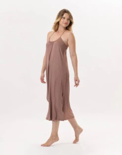 Robe En Viscose RAMATUELLE 941 Sable -Pyjama Chic Femme Magasin robe en viscose ramatuelle 941 sable 4