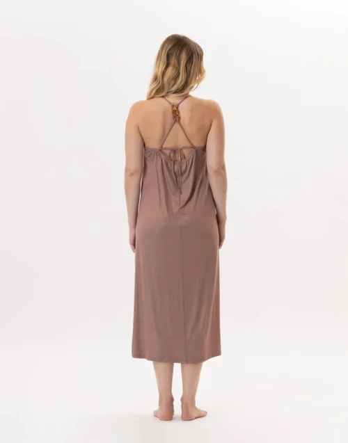 Robe En Viscose RAMATUELLE 941 Sable -Pyjama Chic Femme Magasin robe en viscose ramatuelle 941 sable 5