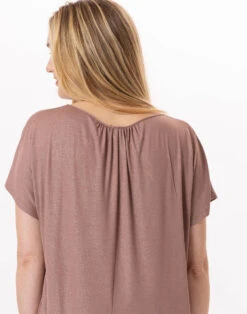 Robe En Viscose RAMATUELLE 942 Sable -Pyjama Chic Femme Magasin robe en viscose ramatuelle 942 sable 3