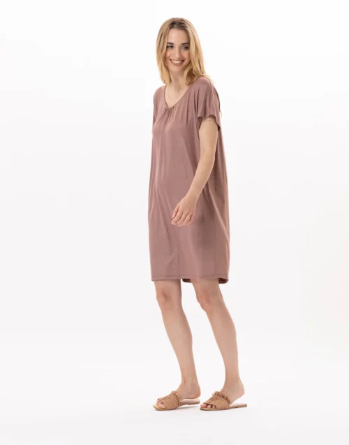Robe En Viscose RAMATUELLE 942 Sable -Pyjama Chic Femme Magasin robe en viscose ramatuelle 942 sable 4