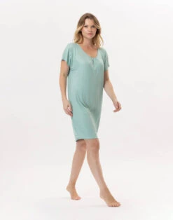 Robe En Viscose RAMATUELLE 942 Vert D'eau 9 Robe En Viscose RAMATUELLE 942 Vert D'eau -Pyjama Chic Femme Magasin robe en viscose ramatuelle 942 vert d eau 3