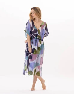 Robe En Voile De Coton PORQUEROLLES 942 Multico -Pyjama Chic Femme Magasin robe en voile de coton porquerolles 942 multico 3