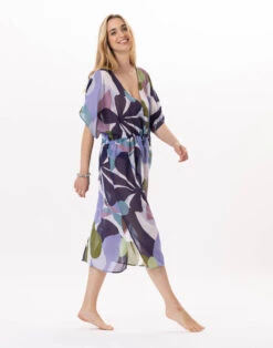 Robe En Voile De Coton PORQUEROLLES 942 Multico -Pyjama Chic Femme Magasin robe en voile de coton porquerolles 942 multico 4