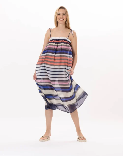 Robe En Voile De Coton VALLAURIS 941 Multico -Pyjama Chic Femme Magasin robe en voile de coton vallauris 941 multico 2