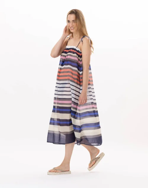 Robe En Voile De Coton VALLAURIS 941 Multico -Pyjama Chic Femme Magasin robe en voile de coton vallauris 941 multico 5