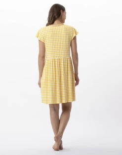 Robe Imprimée Pied De Poule En Viscose élasthanne ROSIE 740 Soleil -Pyjama Chic Femme Magasin robe imprimee pied de poule en viscose elasthanne rosie 740 soleil 3