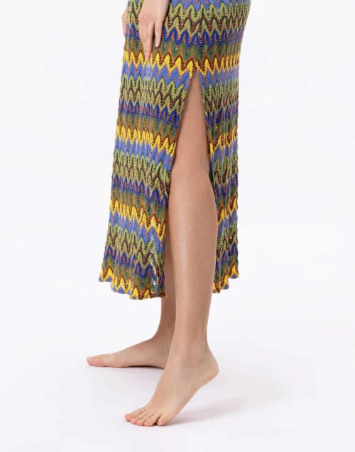 Robe Longue En Maille Ajourée BAHIA 741 Bleu Multico 11 Robe Longue En Maille Ajourée BAHIA 741 Bleu Multico -Pyjama Chic Femme Magasin robe longue en maille ajouree bahia 741 bleu multico 4