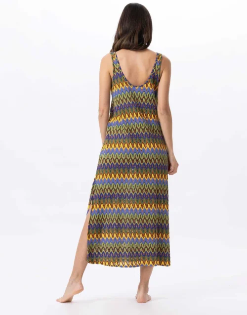 Robe Longue En Maille Ajourée BAHIA 741 Bleu Multico 12 Robe Longue En Maille Ajourée BAHIA 741 Bleu Multico -Pyjama Chic Femme Magasin robe longue en maille ajouree bahia 741 bleu multico 5