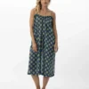 Robe Longue Imprimée Pois En 100% Coton RIVA 740 Vert
