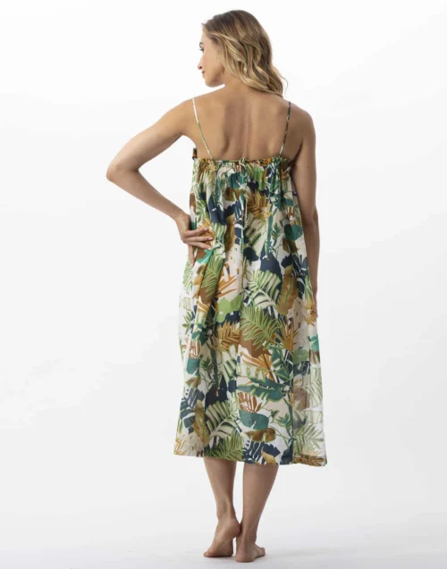 Robe Longue Imprimée Végétaux En 100% Coton PALMERAIE 741 Multico 12 Robe Longue Imprimée Végétaux En 100% Coton PALMERAIE 741 Multico -Pyjama Chic Femme Magasin robe longue imprimee vegetaux en 100 coton palmeraie 741 multico 5