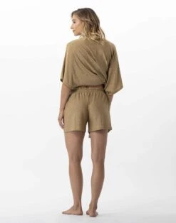 Short En Maille Lurex PALMA 780 Doré -Pyjama Chic Femme Magasin short en maille lurex palma 780 dore 3
