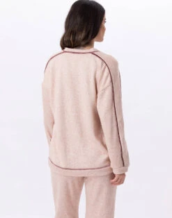 Sweat En Maille Tricot ALPAGA 830 Beige -Pyjama Chic Femme Magasin sweat en maille tricot alpaga 830 beige 3