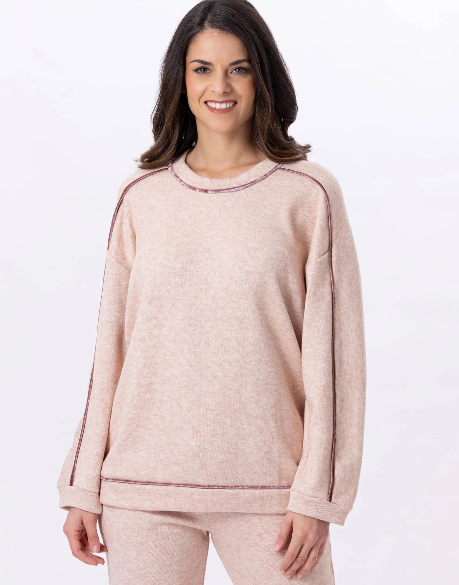 Sweat En Maille Tricot ALPAGA 830 Beige
