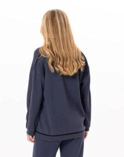 Sweat En Maille Tricot ALPAGA 830 Marine -Pyjama Chic Femme Magasin sweat en maille tricot alpaga 830 marine 4