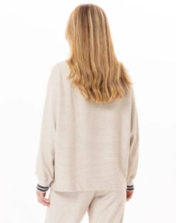 Sweat En Maille Tricot ESMEE 830 Beige -Pyjama Chic Femme Magasin sweat en maille tricot esmee 830 beige 6
