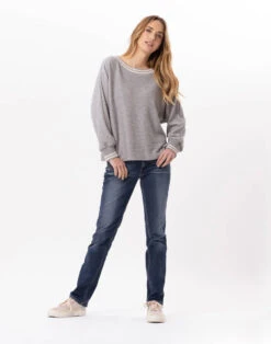 Sweat En Maille Tricot ESMEE 830 Gris Chine 13 Sweat En Maille Tricot ESMEE 830 Gris Chine -Pyjama Chic Femme Magasin sweat en maille tricot esmee 830 gris chine 4