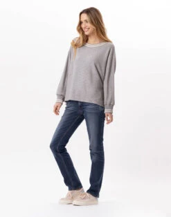 Sweat En Maille Tricot ESMEE 830 Gris Chine 15 Sweat En Maille Tricot ESMEE 830 Gris Chine -Pyjama Chic Femme Magasin sweat en maille tricot esmee 830 gris chine 6