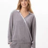 Sweat En Velours VELVET 830Gris Chine