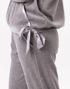 Sweat En Velours VELVET 830Gris Chine -Pyjama Chic Femme Magasin sweat en velours velvet 830 gris chine 3