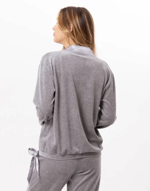 Sweat En Velours VELVET 830Gris Chine 19 Sweat En Velours VELVET 830Gris Chine -Pyjama Chic Femme Magasin sweat en velours velvet 830 gris chine 8