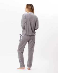 Sweat En Velours VELVET 830Gris Chine -Pyjama Chic Femme Magasin sweat en velours velvet 830 gris chine 9