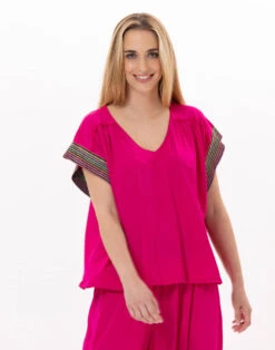 Tee-shirt En Jersey PAMPELONNE 930 Fuchsia