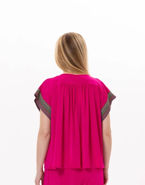 Tee-shirt En Jersey PAMPELONNE 930 Fuchsia -Pyjama Chic Femme Magasin tee shirt en jersey pampelonne 930 fuchsia 7
