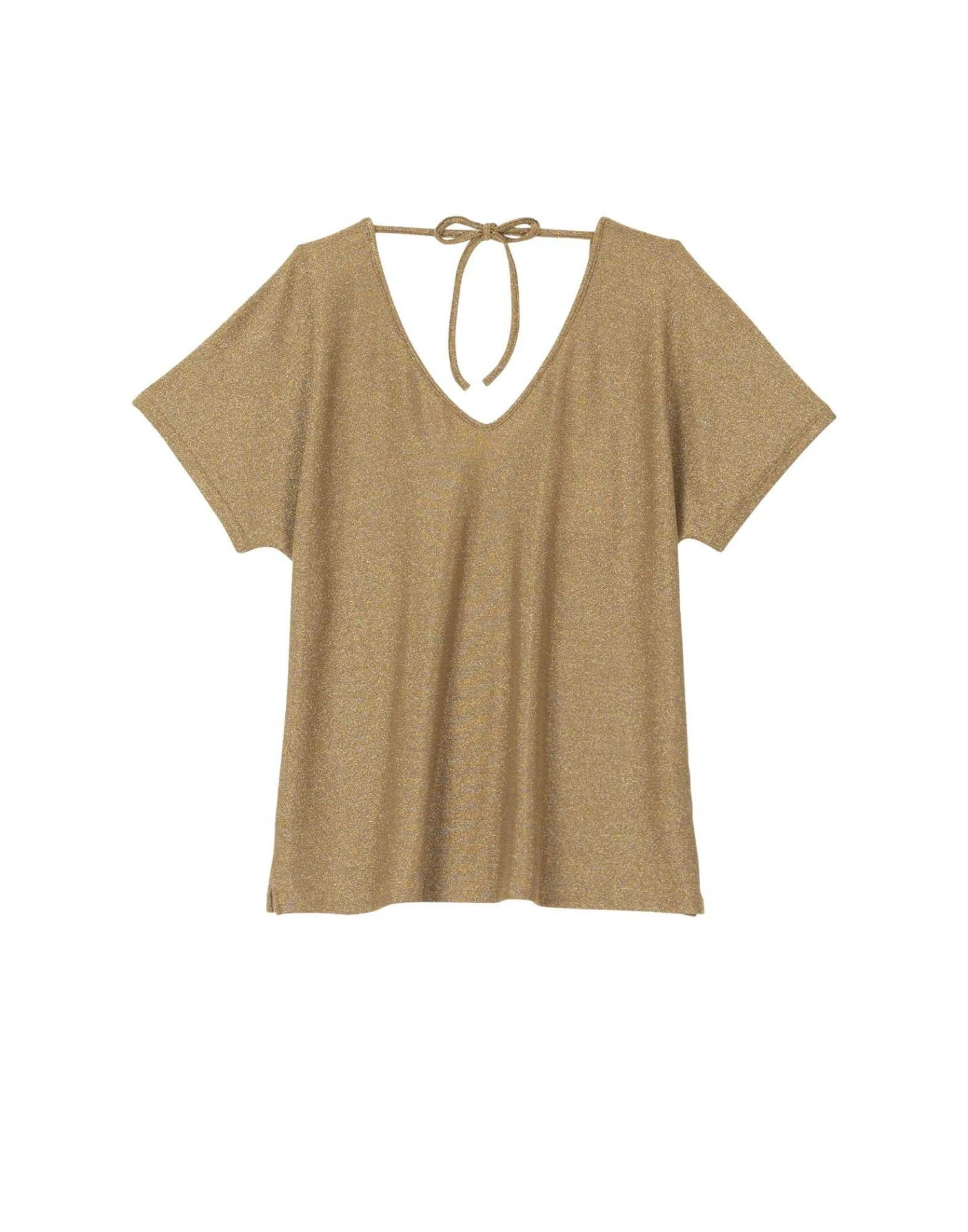 Tee-shirt En Maille Lurex PALMA 730 Doré 7 Tee-shirt En Maille Lurex PALMA 730 Doré – Image 7