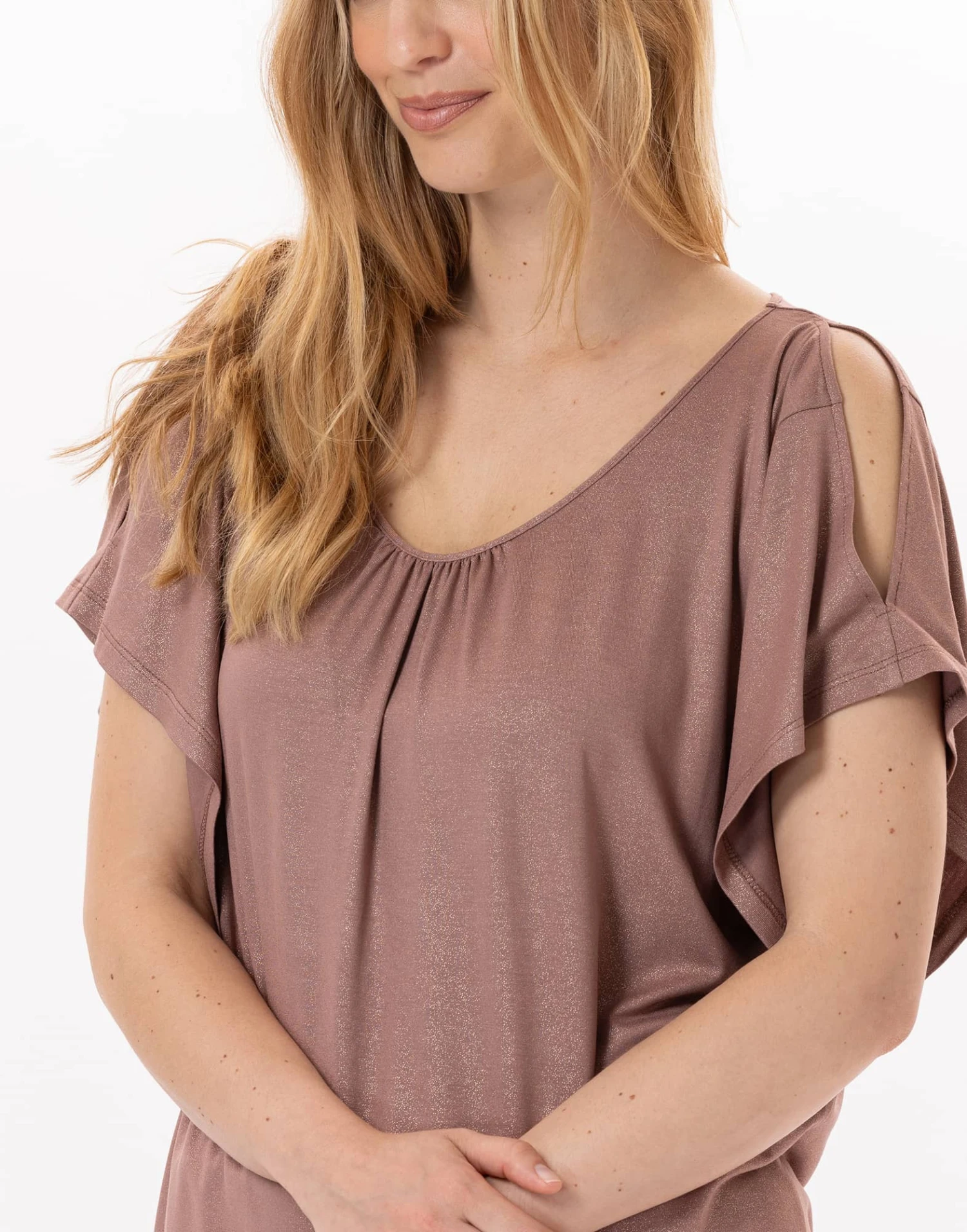 Tee-Shirt En Viscose RAMATUELLE 930 Sable 2 Tee-Shirt En Viscose RAMATUELLE 930 Sable – Image 2