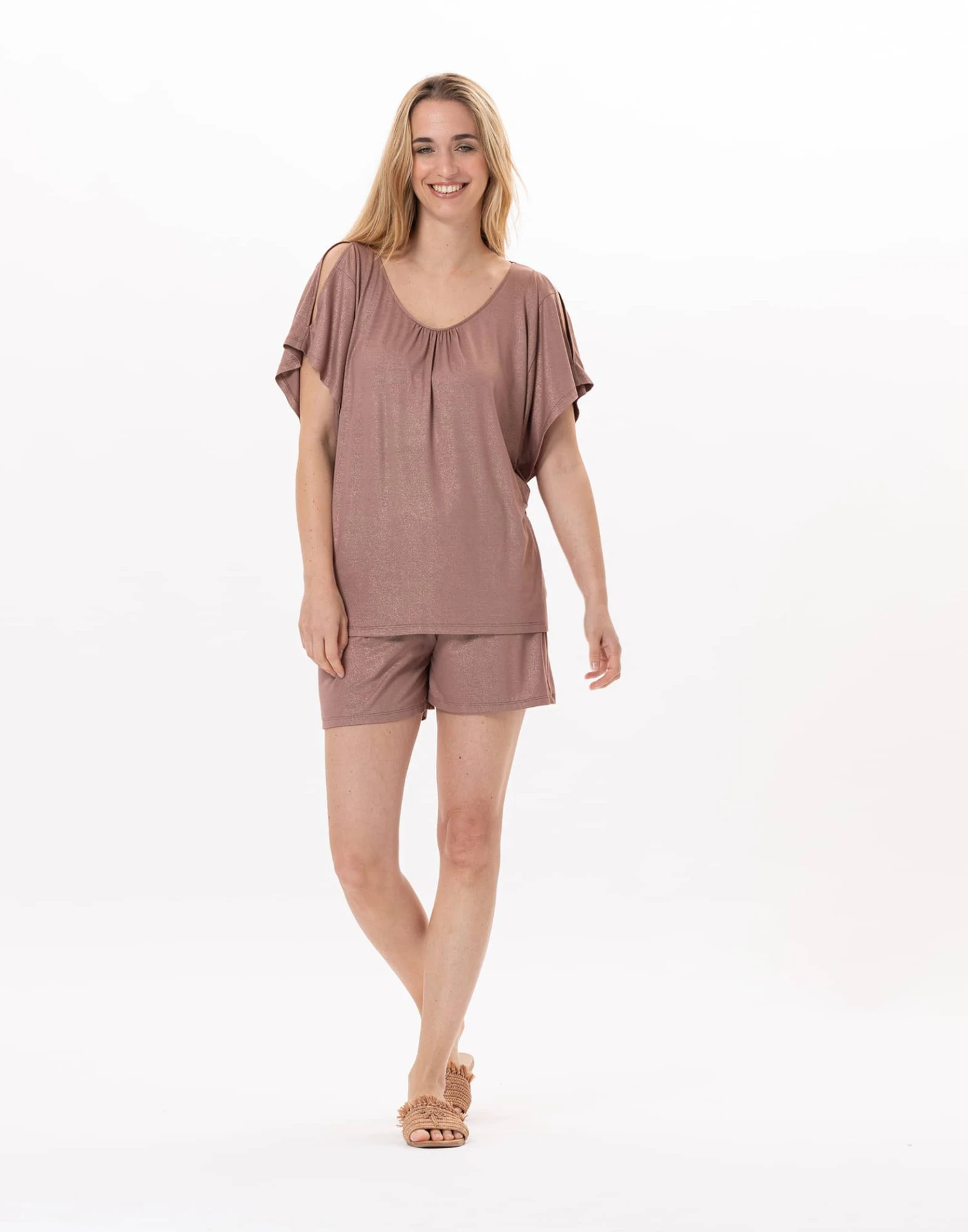 Tee-Shirt En Viscose RAMATUELLE 930 Sable 4 Tee-Shirt En Viscose RAMATUELLE 930 Sable – Image 4