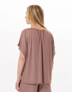Tee-Shirt En Viscose RAMATUELLE 930 Sable 12 Tee-Shirt En Viscose RAMATUELLE 930 Sable -Pyjama Chic Femme Magasin tee shirt en viscose ramatuelle 930 sable 5
