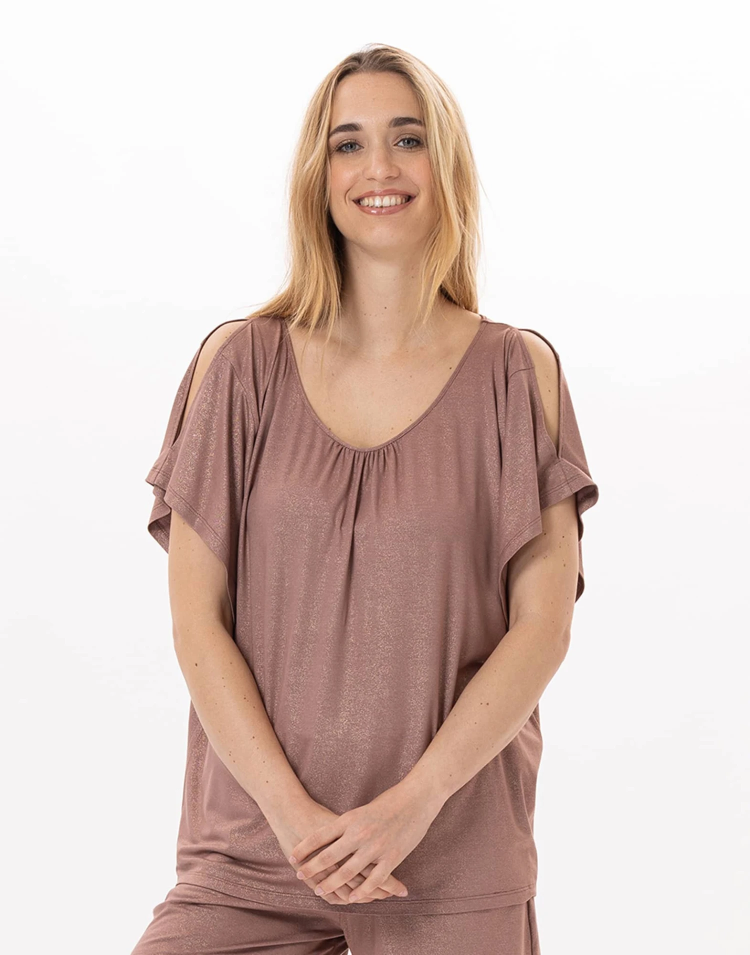 Tee-Shirt En Viscose RAMATUELLE 930 Sable 1 Tee-Shirt En Viscose RAMATUELLE 930 Sable