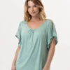Tee-Shirt En Viscose RAMATUELLE 930 Vert D'eau