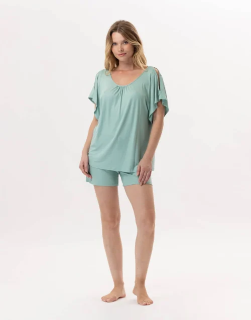 Tee-Shirt En Viscose RAMATUELLE 930 Vert D'eau 15 Tee-Shirt En Viscose RAMATUELLE 930 Vert D'eau -Pyjama Chic Femme Magasin tee shirt en viscose ramatuelle 930 vert d eau 6