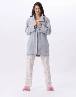 Veste En Micropolaire FELICITA 870 Gris 11 Veste En Micropolaire FELICITA 870 Gris -Pyjama Chic Femme Magasin veste en micropolaire felicita 870 gris 4