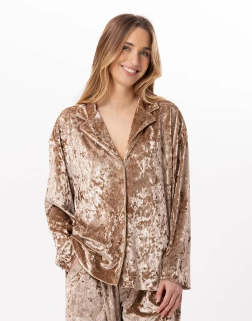 Veste En Panne De Velours PLATINE 870 Doré