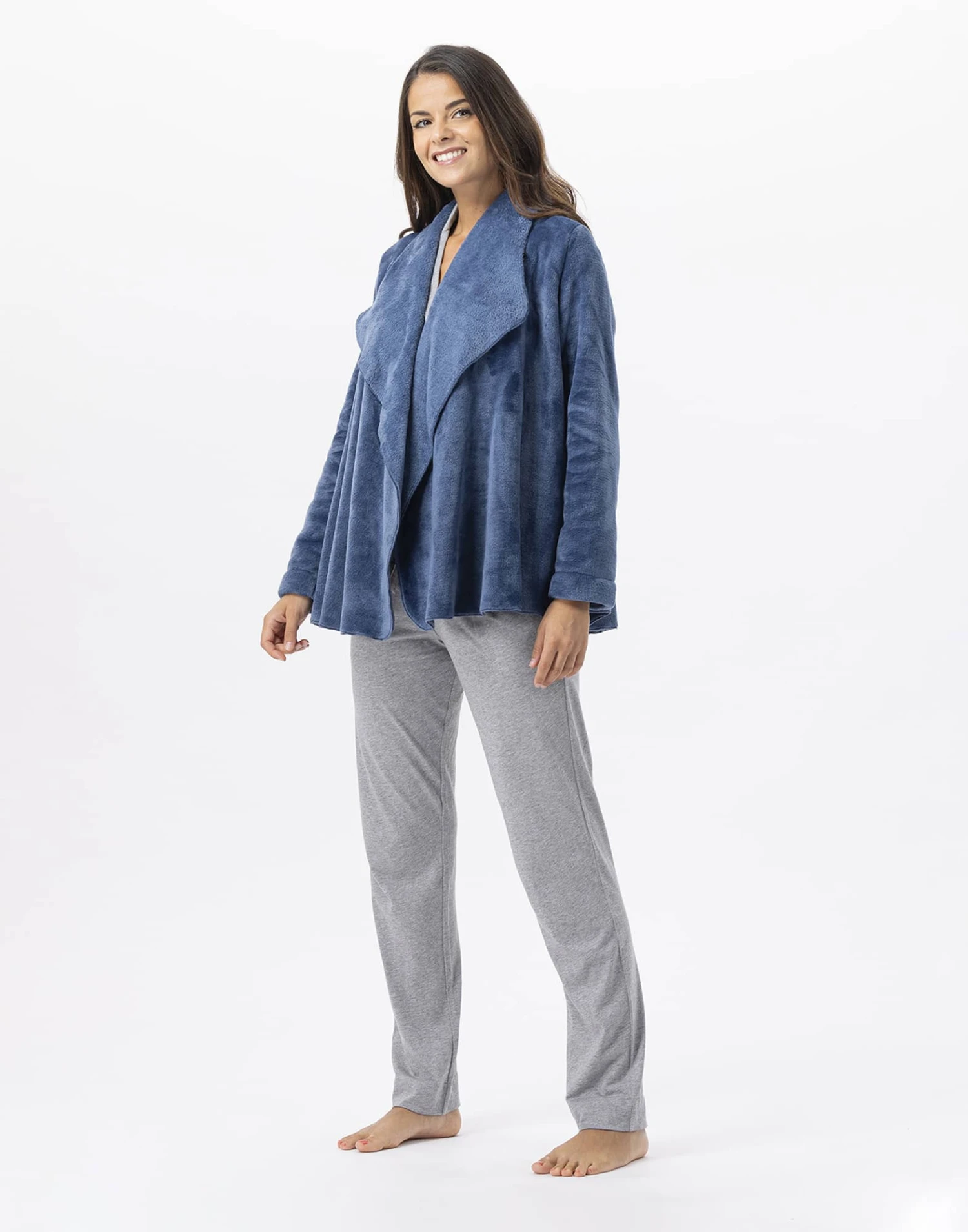 Veste En Peluche Flanelle ESSENTIEL 873 Prusse 4 Veste En Peluche Flanelle ESSENTIEL 873 Prusse – Image 4