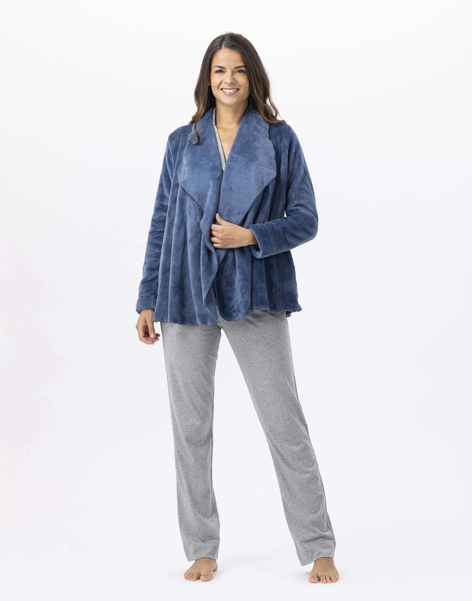 Veste En Peluche Flanelle ESSENTIEL 873 Prusse 1 Veste En Peluche Flanelle ESSENTIEL 873 Prusse