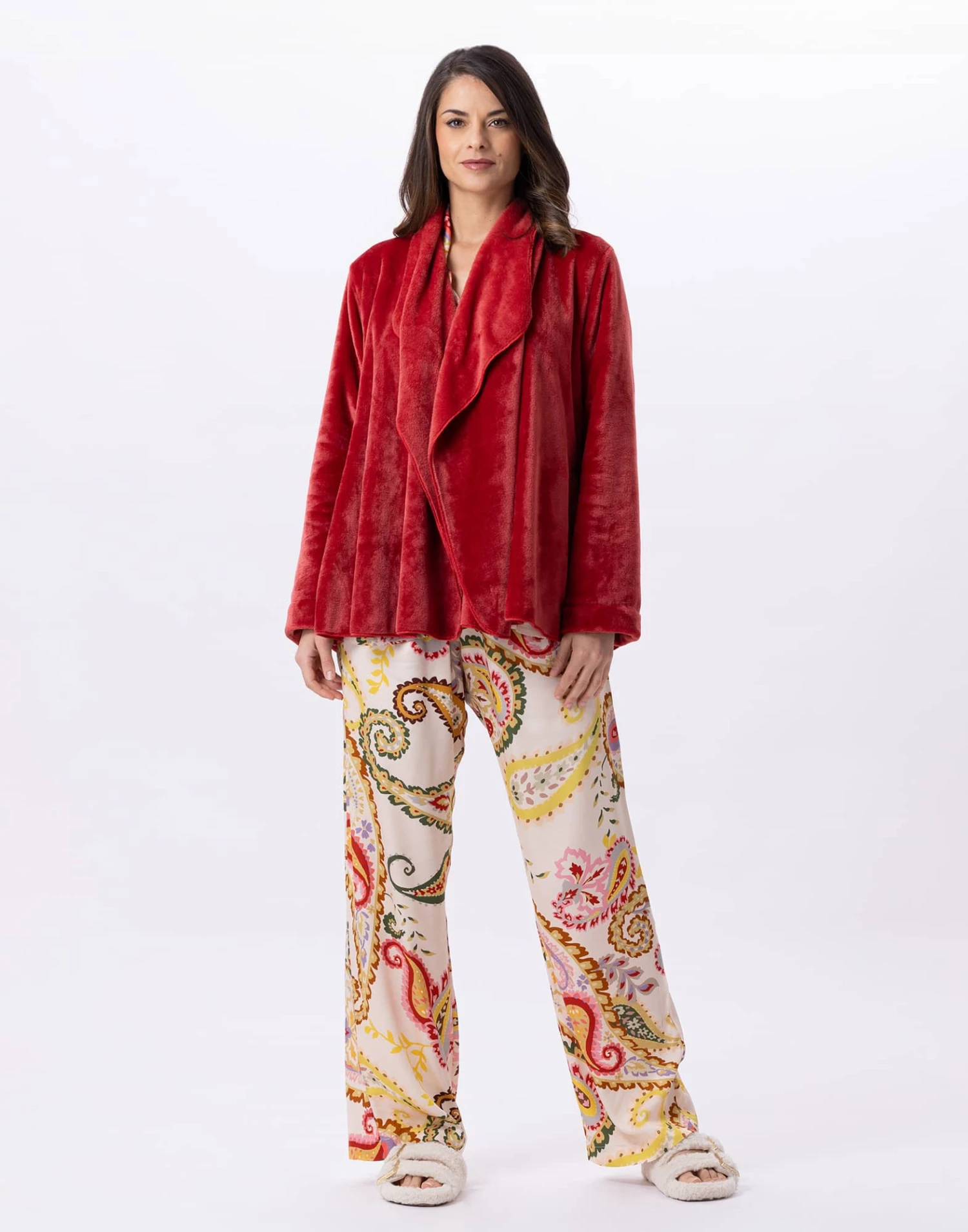 Veste En Peluche Flanelle ESSENTIEL 873 Tomette 1 Veste En Peluche Flanelle ESSENTIEL 873 Tomette