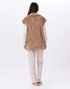 Veste En Peluche Flanelle ESSENTIEL 876 Doré 10 Veste En Peluche Flanelle ESSENTIEL 876 Doré -Pyjama Chic Femme Magasin veste en peluche flanelle essentiel 876 dore 4