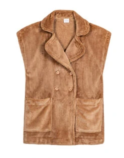 Veste En Peluche Flanelle ESSENTIEL 876 Doré 11 Veste En Peluche Flanelle ESSENTIEL 876 Doré -Pyjama Chic Femme Magasin veste en peluche flanelle essentiel 876 dore 5