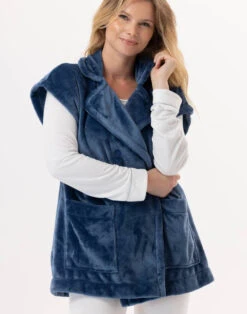 Pyjama Chic Femme Magasin -Pyjama Chic Femme Magasin veste en peluche flanelle essentiel 876 prusse 1