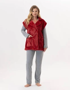 Veste En Peluche Flanelle ESSENTIEL 876 Tomette