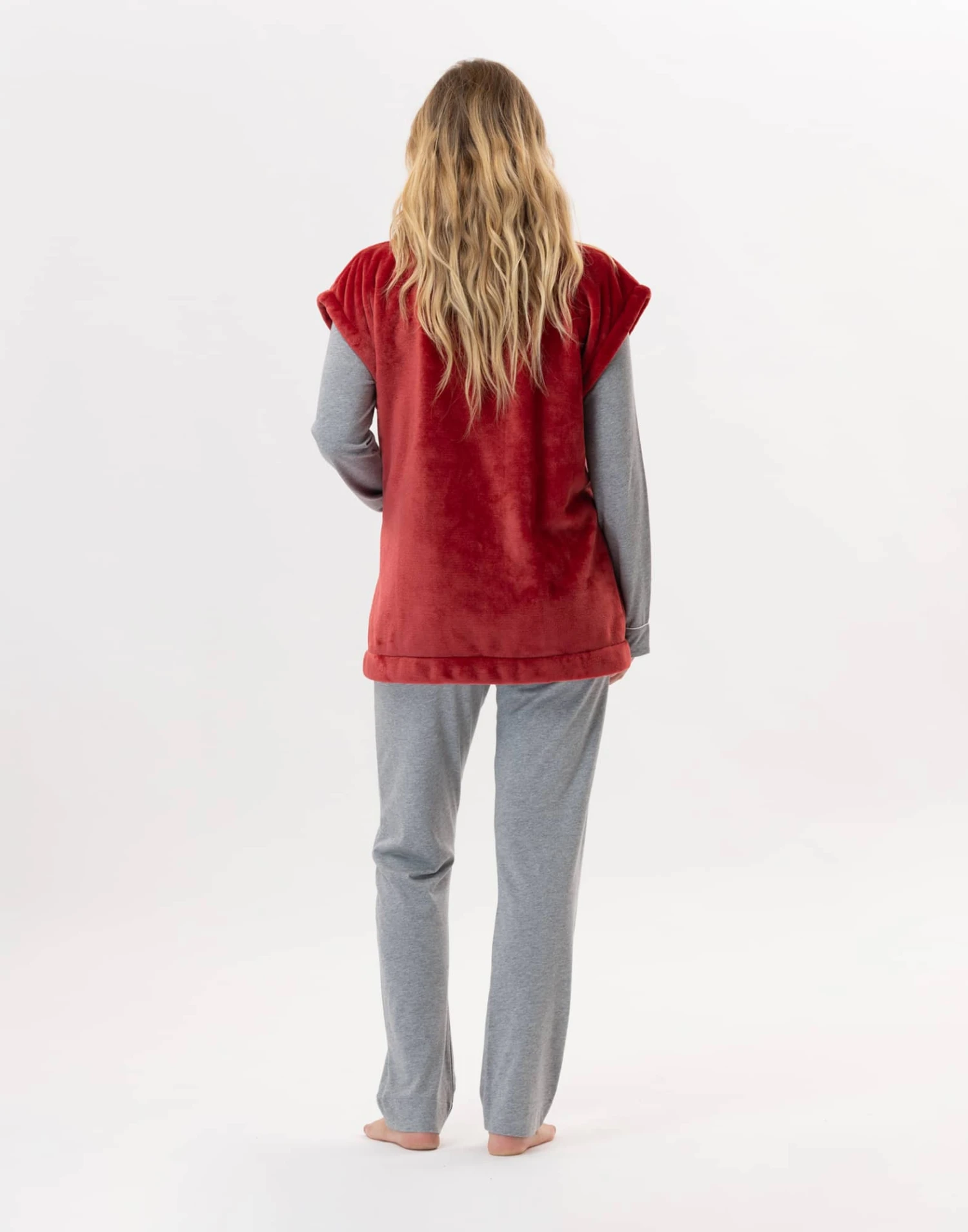 Veste En Peluche Flanelle ESSENTIEL 876 Tomette 6 Veste En Peluche Flanelle ESSENTIEL 876 Tomette – Image 6