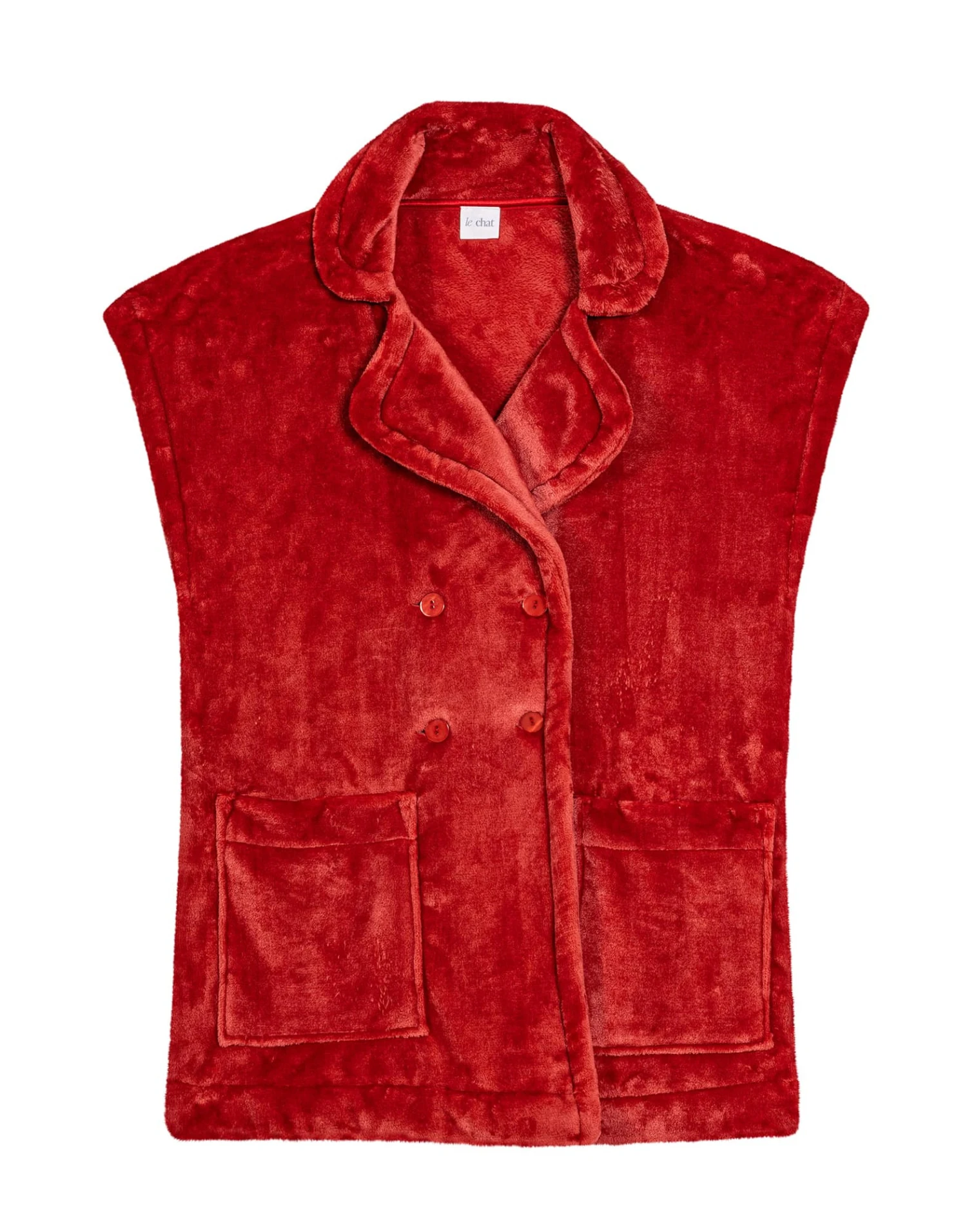 Veste En Peluche Flanelle ESSENTIEL 876 Tomette 7 Veste En Peluche Flanelle ESSENTIEL 876 Tomette – Image 7