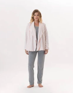 Veste En Peluche Flanelle ESSENTIEL H73RL Poudre