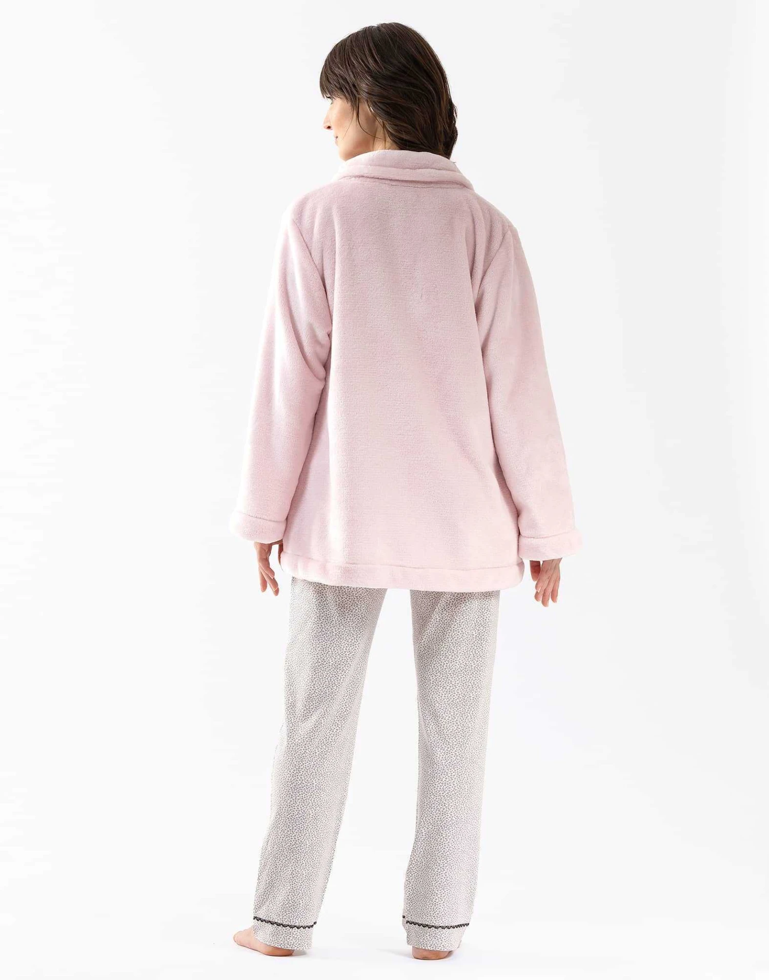 Veste En Peluche Flanelle ESSENTIEL H77A Bois De Rose 5 Veste En Peluche Flanelle ESSENTIEL H77A Bois De Rose – Image 5