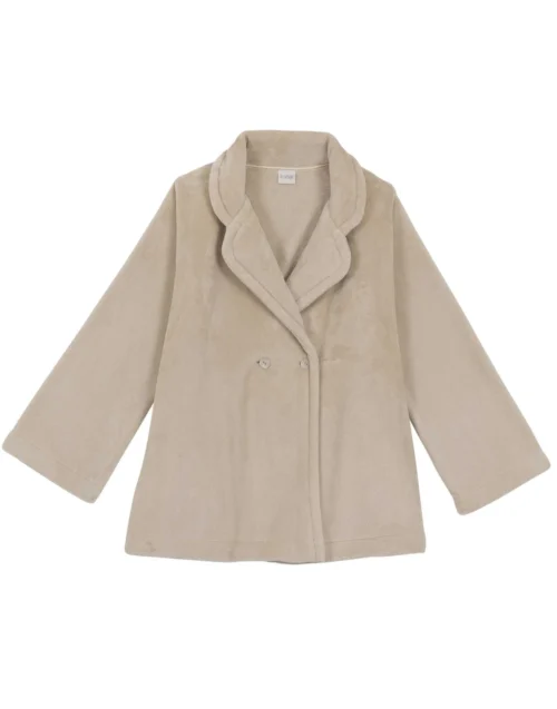 Veste En Peluche Flanelle ESSENTIEL H77A Coquille -Pyjama Chic Femme Magasin veste en peluche flanelle essentiel h77a coquille 6